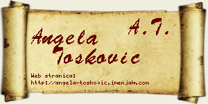 Angela Tošković vizit kartica